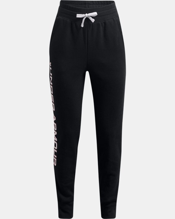 Pantalon de jogging UA Rival Fleece pour fille, Black, pdpMainDesktop image number 0